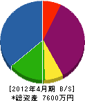 岩崎電設 貸借対照表 2012年4月期