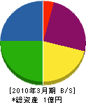 冨田電氣 貸借対照表 2010年3月期