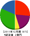 石山組 貸借対照表 2011年12月期