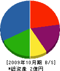 重岡工務店 貸借対照表 2009年10月期