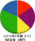 渡辺工務店 貸借対照表 2010年8月期