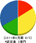 島根交通機材 貸借対照表 2011年6月期