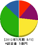 本田組 貸借対照表 2012年5月期