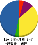 早川ポンプ店 貸借対照表 2010年8月期