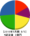 筑紫商会 貸借対照表 2010年5月期