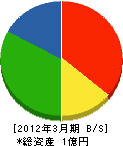 石川組 貸借対照表 2012年3月期
