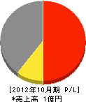 篠原総合設備 損益計算書 2012年10月期