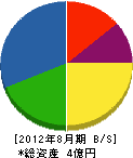田島産業 貸借対照表 2012年8月期