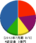 経田砕石 貸借対照表 2012年7月期