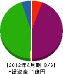 岩崎電気工事 貸借対照表 2012年4月期