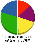 赤塚商会 貸借対照表 2009年2月期
