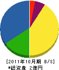 中部電通舎 貸借対照表 2011年10月期