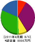 赤松商会 貸借対照表 2011年4月期
