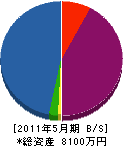 生井澤設備工業 貸借対照表 2011年5月期