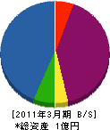 ヤマグチ電設 貸借対照表 2011年3月期