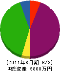 マルユ佐藤設備工業 貸借対照表 2011年6月期