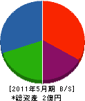村松建設 貸借対照表 2011年5月期