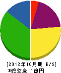 松本組 貸借対照表 2012年10月期