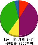 大野ポンプ店 貸借対照表 2011年1月期