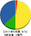 金田産業 貸借対照表 2011年5月期