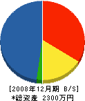 熊谷工務店 貸借対照表 2008年12月期