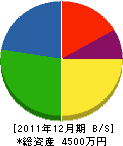 丸義小野組 貸借対照表 2011年12月期