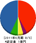 加茂水道 貸借対照表 2011年6月期