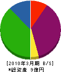 姫城鉄工建設 貸借対照表 2010年3月期