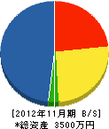 菅田電業 貸借対照表 2012年11月期