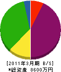 東京中央設備 貸借対照表 2011年3月期