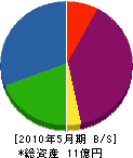 山喜興業 貸借対照表 2010年5月期