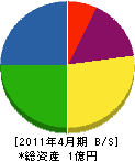 佐野ガス水道工事店 貸借対照表 2011年4月期