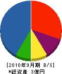 筑紫野建設 貸借対照表 2010年9月期