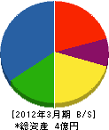 川上鐵工製作所 貸借対照表 2012年3月期