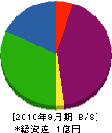 湘北電気工事 貸借対照表 2010年9月期