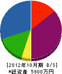 田村設備工業 貸借対照表 2012年10月期