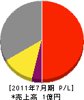 西日本ライナー 損益計算書 2011年7月期