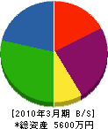 池田工務店 貸借対照表 2010年3月期