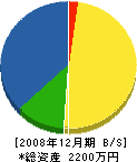 松本建築 貸借対照表 2008年12月期