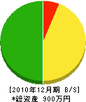 津島建設 貸借対照表 2010年12月期