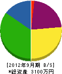 尼崎クリーンセンター 貸借対照表 2012年9月期