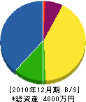 石倉商事 貸借対照表 2010年12月期