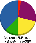 藤村組 貸借対照表 2012年1月期