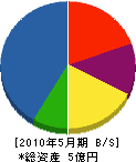 西田建設 貸借対照表 2010年5月期