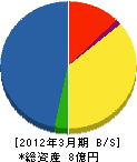 日本グリーンリサイクル 貸借対照表 2012年3月期
