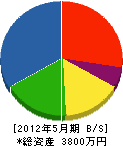 三田建設 貸借対照表 2012年5月期