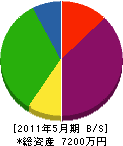 石川工業 貸借対照表 2011年5月期