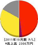金田塗装店 損益計算書 2011年10月期