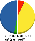 橋本建装 貸借対照表 2011年8月期