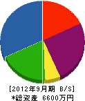 佐藤設備工業 貸借対照表 2012年9月期
